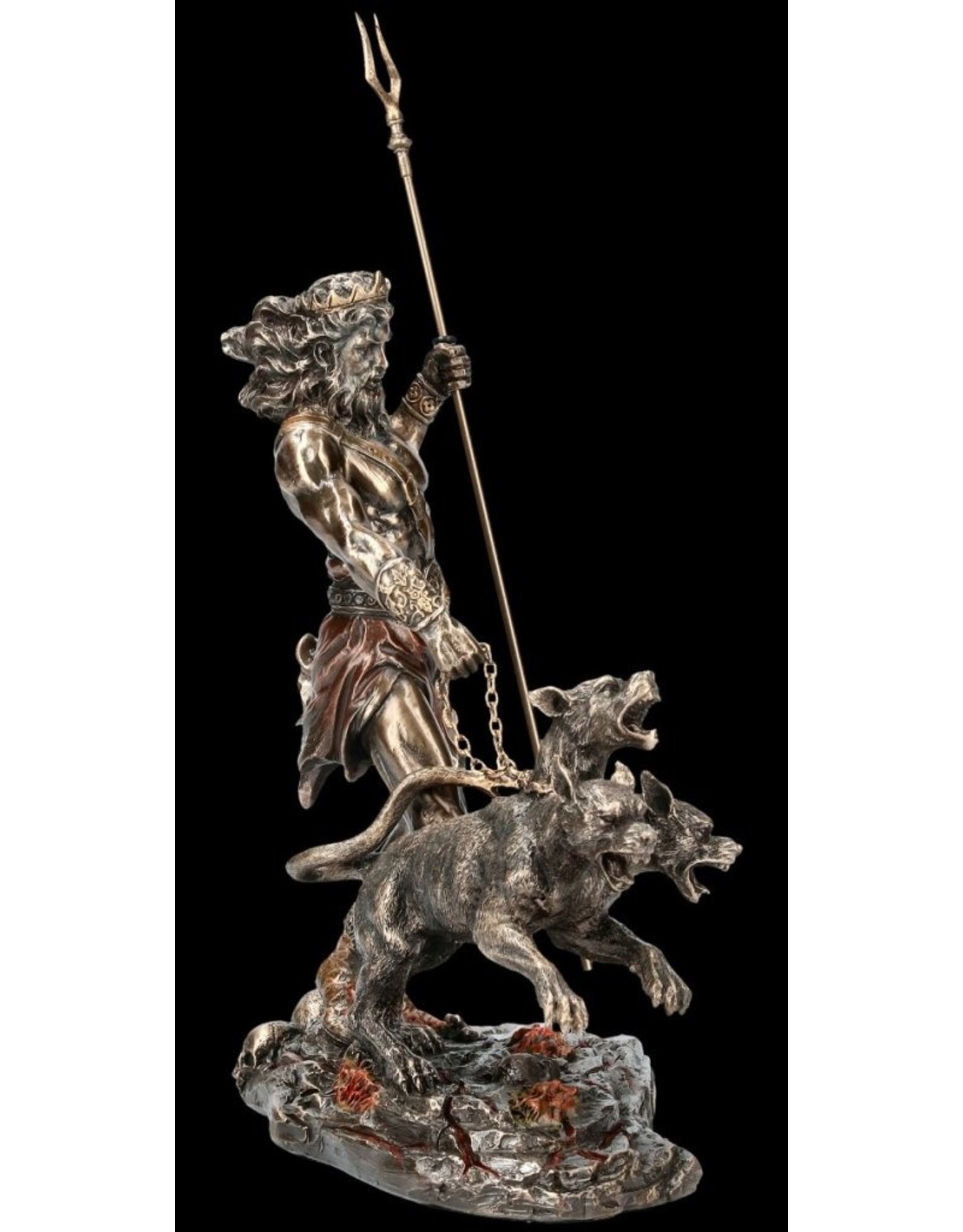 Veronese Design Giftware Figurines Collectables - Hades God of the Underworld with Cerberus Statue