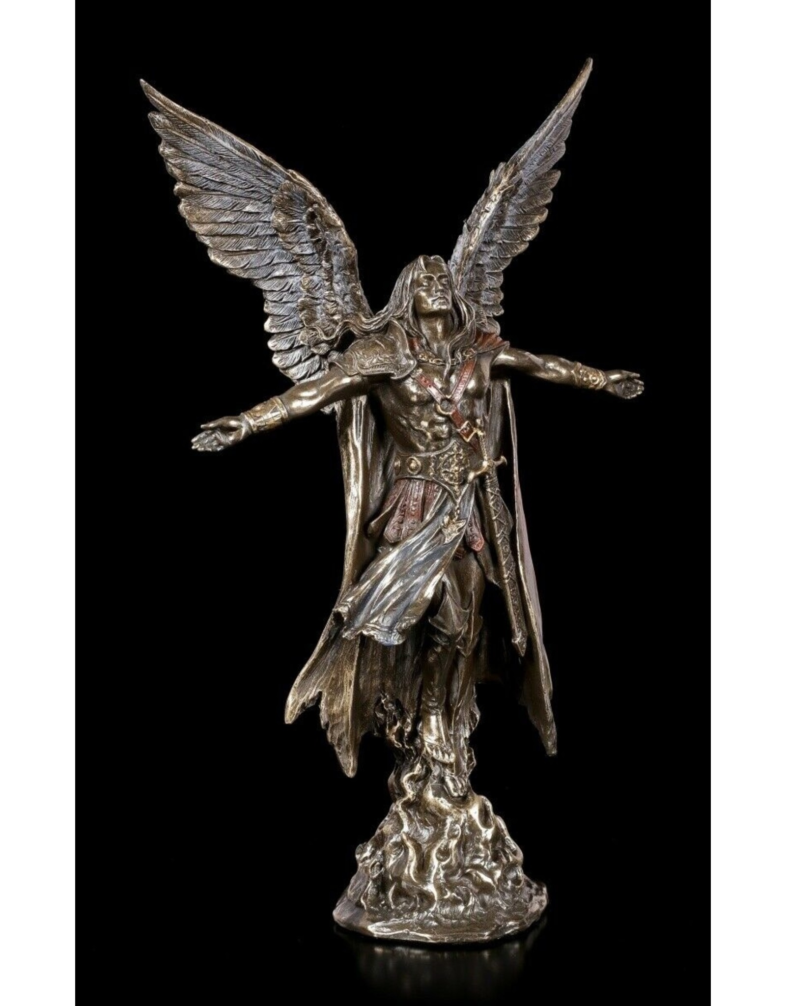 Veronese Design Giftware & Lifestyle - Uriel - Stijgende Engel Krijger gebronsd  - Veronese Design