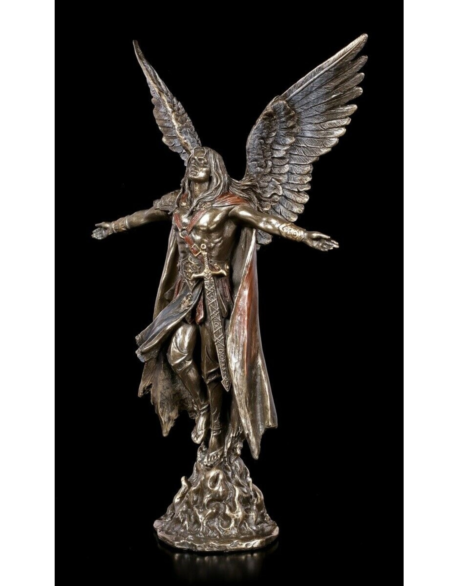 Veronese Design Giftware & Lifestyle - Uriel - Stijgende Engel Krijger gebronsd  - Veronese Design