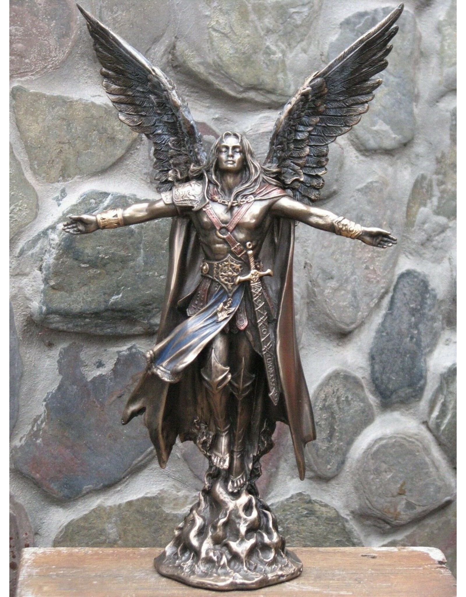 Veronese Design Giftware & Lifestyle - Uriel - Ascending Warrior Angel bronzed - Veronese Design