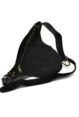 Trukado Leather Festival bags, waist bags and belt bags - Leather waist bag with cowhide (black)
