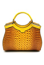 Angelo Fashion bags - Fashionable handbag Croco lacquer yellow