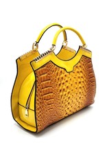 Angelo Fashion bags - Fashionable handbag Croco lacquer yellow