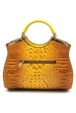 Angelo Fashion bags - Fashionable handbag Croco lacquer yellow