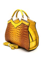 Angelo Fashion bags - Fashionable handbag Croco lacquer yellow