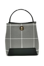 Tom & Eva Fashion bags - Tom & Eva Design Handbag Houndstooth Black and White