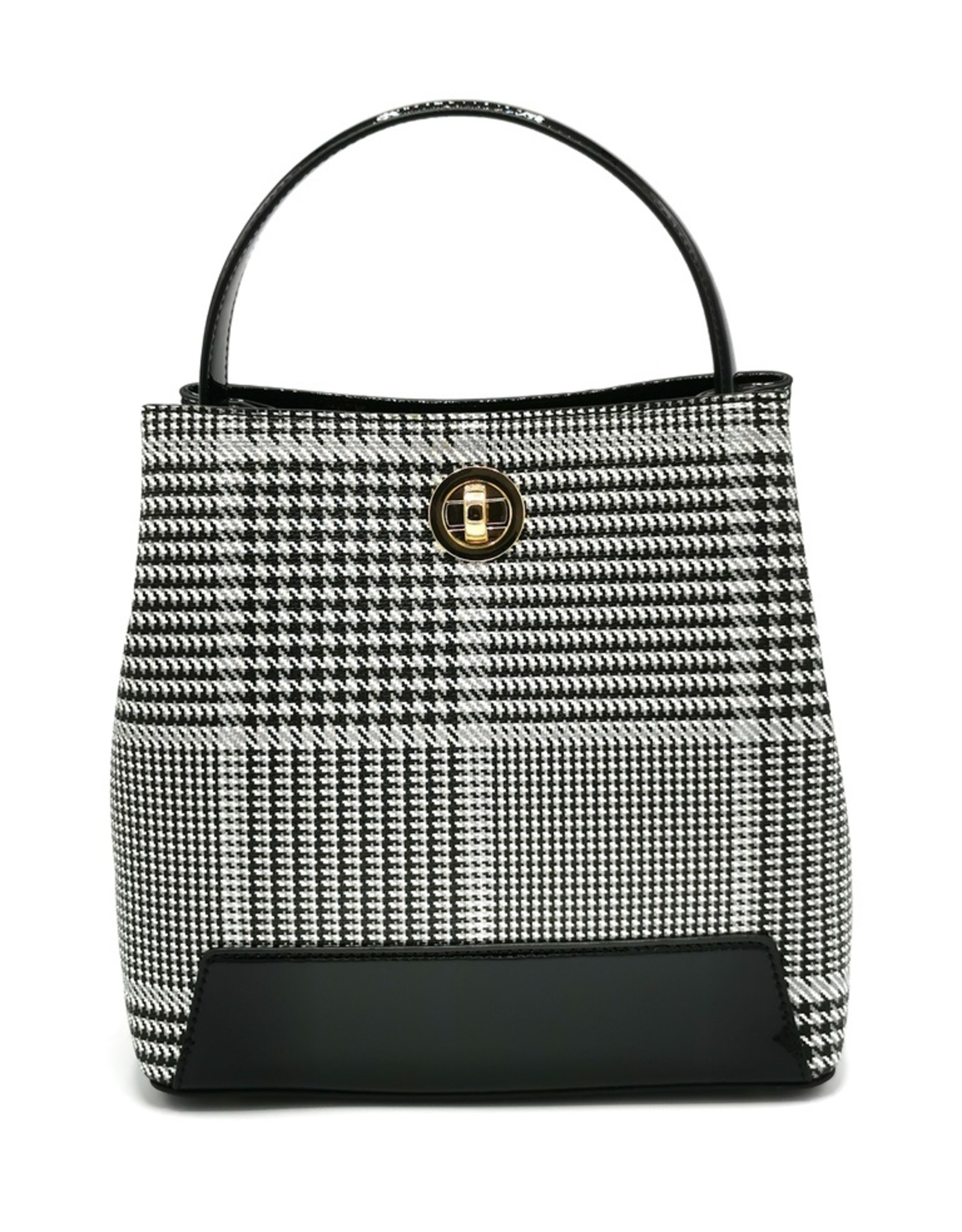 Tom & Eva Fashion bags - Tom & Eva Design Handbag Houndstooth Black and White