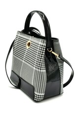 Tom & Eva Fashion bags - Tom & Eva Design Handbag Houndstooth Black and White