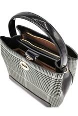 Tom & Eva Fashion bags - Tom & Eva Design Handbag Houndstooth Black and White