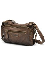 HillBurry Leather bags - HillBurry Shoulder bag Washed Leather Vintage look taupe