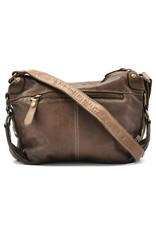 HillBurry Leather bags - HillBurry Shoulder bag Washed Leather Vintage look taupe