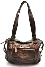 HillBurry Leren schoudertassen Leren crossbody tassen - HillBurry Schoudertas Gewassen Leer - bruin