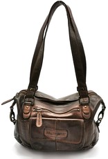 HillBurry Leren schoudertassen Leren crossbody tassen - HillBurry Schoudertas Gewassen Leer - bruin