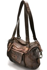 HillBurry Leather Shoulder bags  leather crossbody bags - HillBurry Shoulder Bag Washed Leather - brown