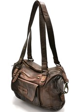 HillBurry Leren schoudertassen Leren crossbody tassen - HillBurry Schoudertas Gewassen Leer - bruin