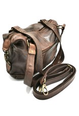 HillBurry Leren schoudertassen Leren crossbody tassen - HillBurry Schoudertas Gewassen Leer - bruin