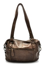 HillBurry Leren schoudertassen Leren crossbody tassen - HillBurry Schoudertas Gewassen Leer taupe