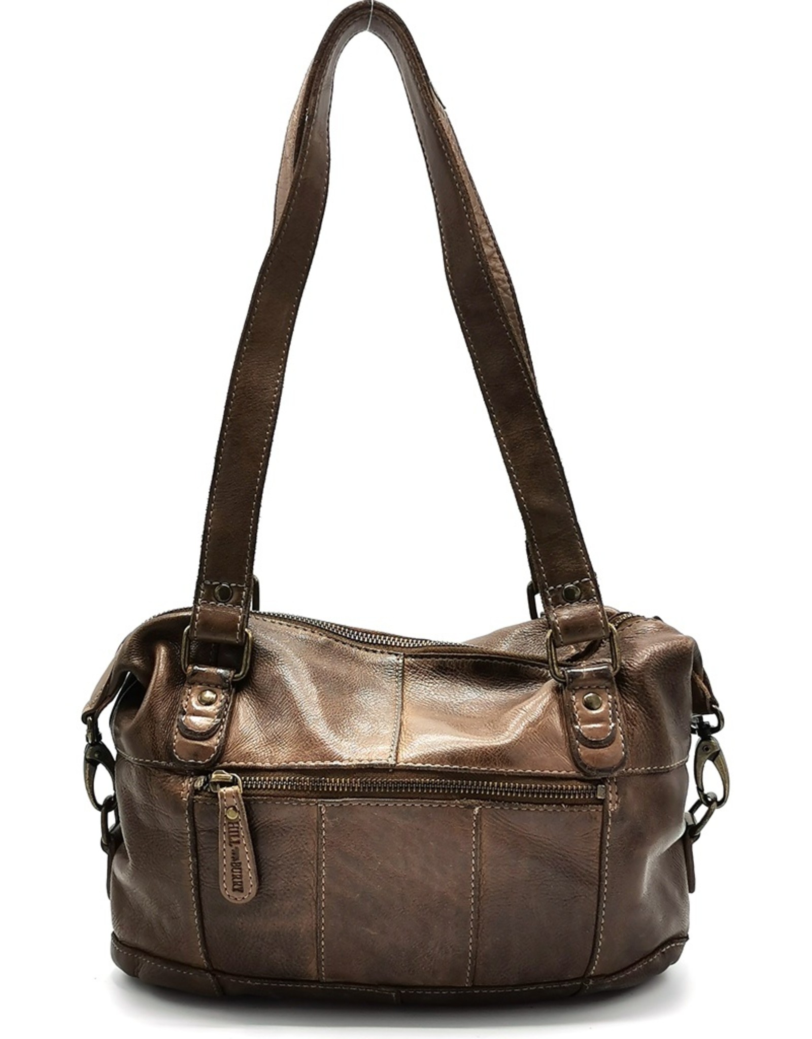 HillBurry Leather Shoulder bags  leather crossbody bags - HillBurry Shoulder Bag Washed Leather taupe