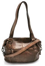 HillBurry Leather Shoulder bags  leather crossbody bags - HillBurry Shoulder Bag Washed Leather taupe