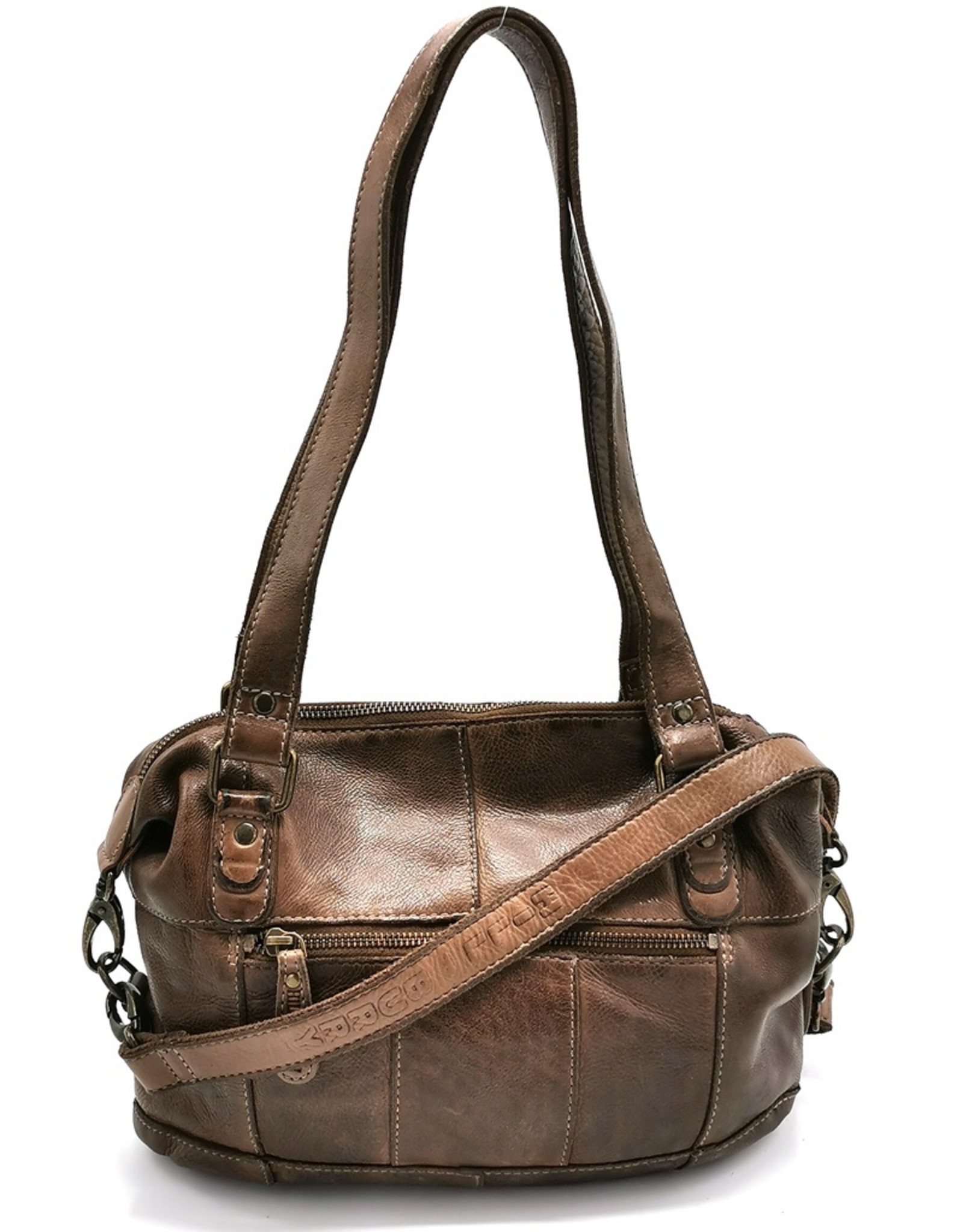 HillBurry Leren schoudertassen Leren crossbody tassen - HillBurry Schoudertas Gewassen Leer taupe