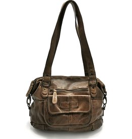 HillBurry HillBurry Shoulder Bag Washed Leather taupe