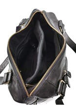 HillBurry Leather Shoulder bags  leather crossbody bags - HillBurry Shoulder Bag Washed Leather black