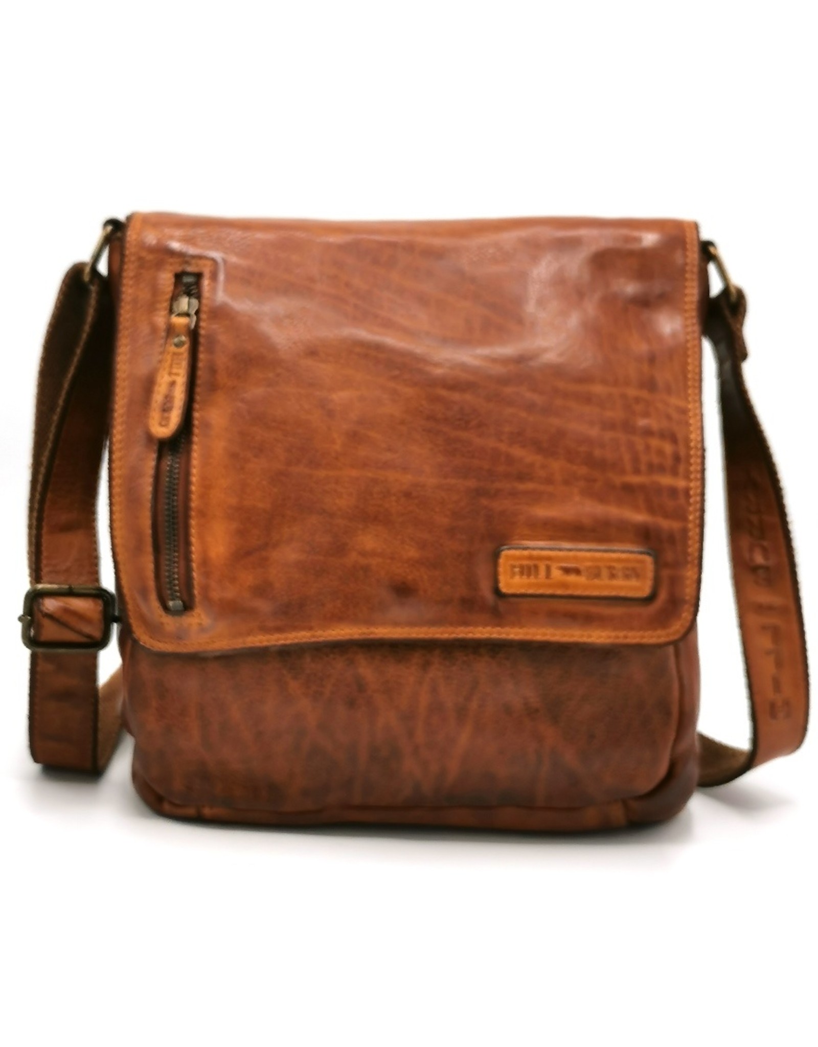 HillBurry Leather bags - HillBurry Crossbody Washed Leather tan