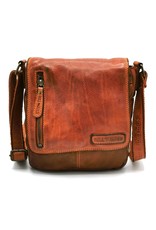 HillBurry Leather bags - HillBurry Shoulder Bag with Cover Washed leather orange