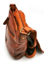 HillBurry Leather bags - HillBurry Shoulder Bag with Cover Washed leather orange