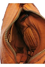 HillBurry Leather bags - HillBurry Shoulder Bag with Cover Washed leather orange