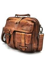 HillBurry Leather bags - HillBurry Sturdy Unisex Bag Washed Leather Vintage tan