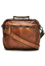 HillBurry Leren tassen - HillBurry Stoere Uniseks Tas Gewassen Leer Vintage tan