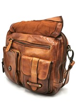 HillBurry Leather bags - HillBurry Sturdy Unisex Bag Washed Leather Vintage tan