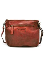 HillBurry Small leather bags, clutches and more - Hillburry Shoulder Bag - Clutch Washed Leather red