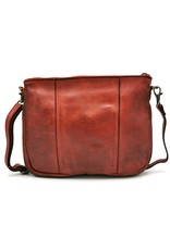 HillBurry Small leather bags, clutches and more - Hillburry Shoulder Bag - Clutch Washed Leather red