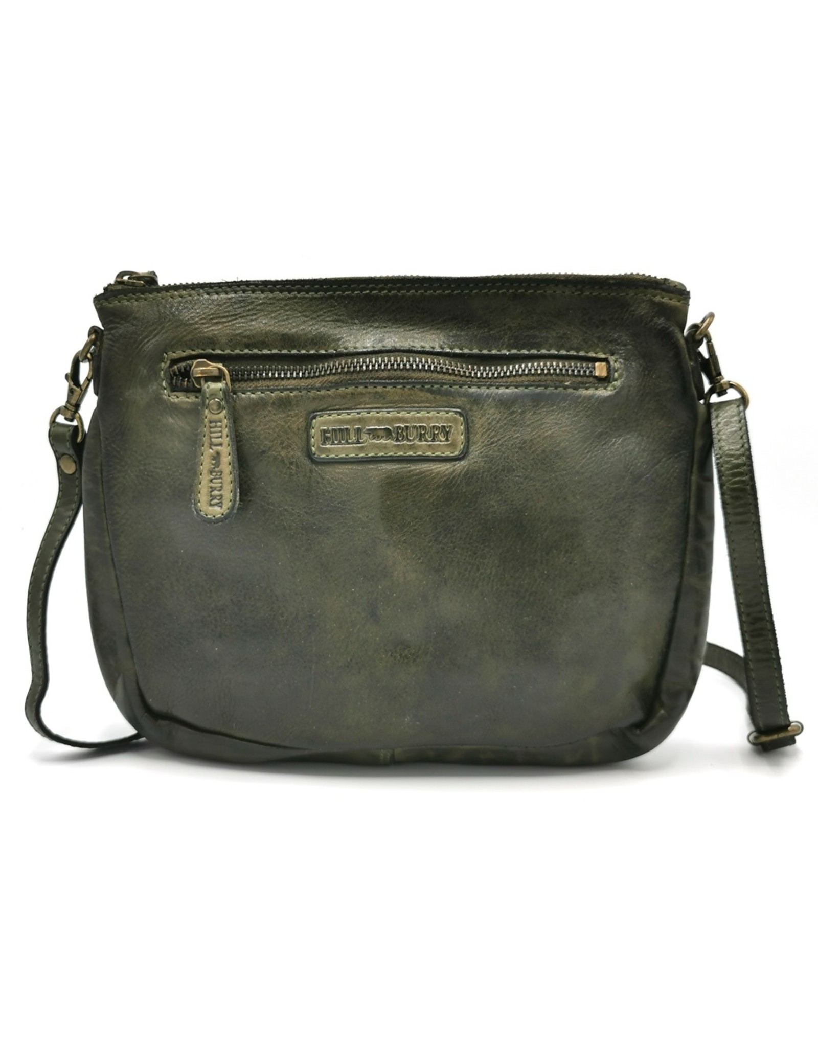 HillBurry Small leather bags, clutches and more - Hillburry Shoulder Bag - Clutch Washed Leather khaki