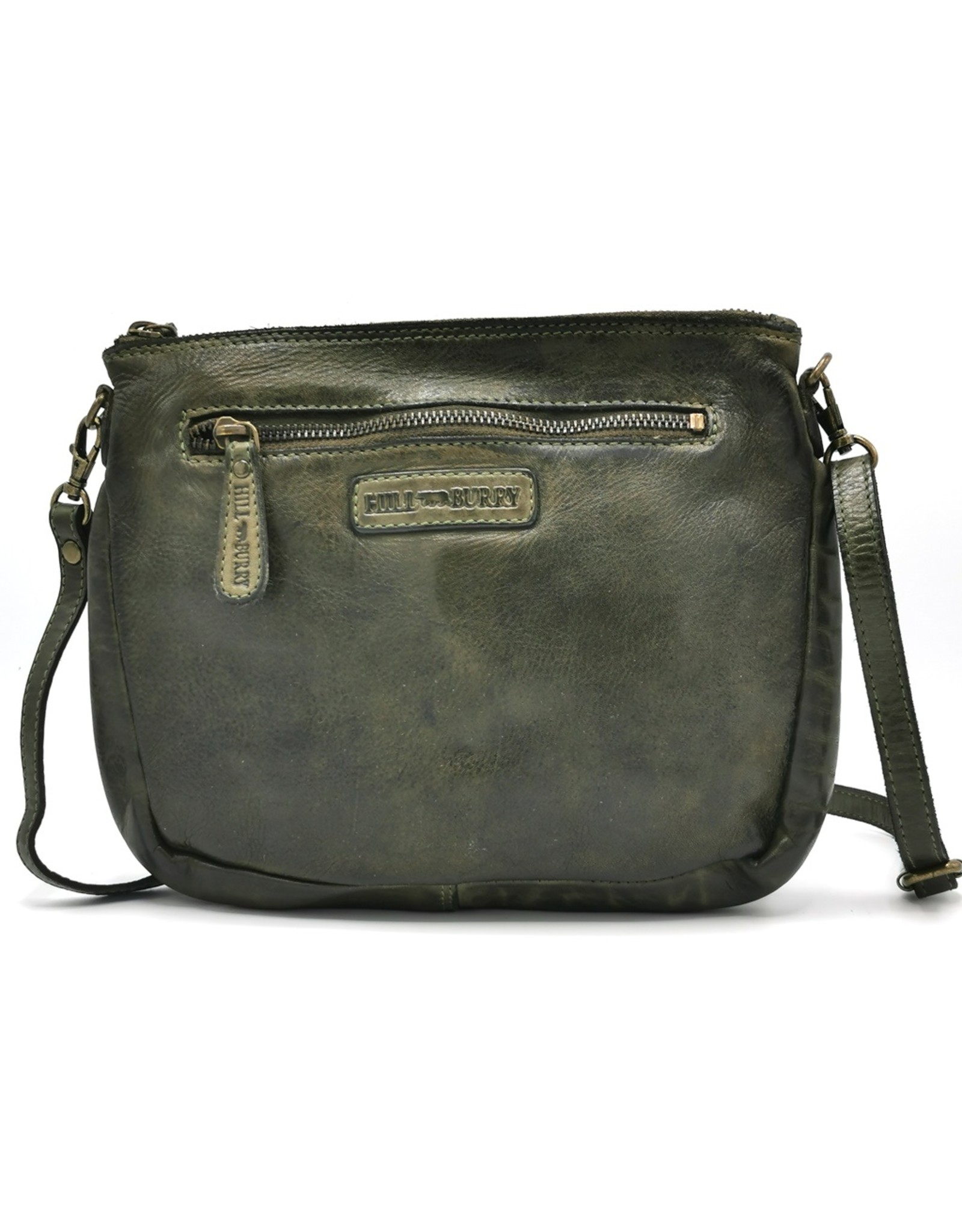 HillBurry Small leather bags, clutches and more - Hillburry Shoulder Bag - Clutch Washed Leather khaki