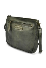 HillBurry Small leather bags, clutches and more - Hillburry Shoulder Bag - Clutch Washed Leather khaki