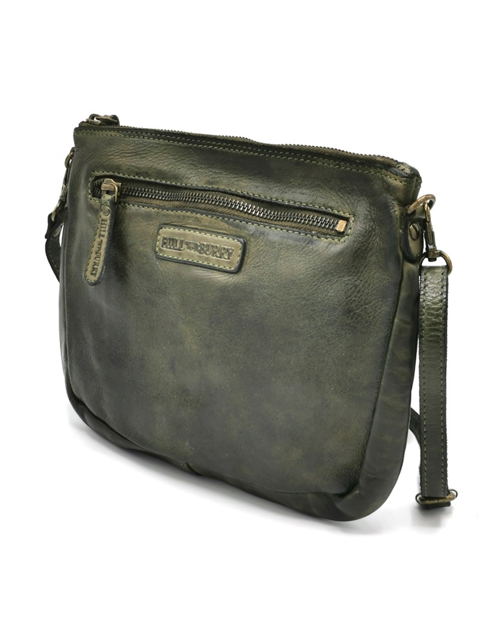 HillBurry Small leather bags, clutches and more - Hillburry Shoulder Bag - Clutch Washed Leather khaki