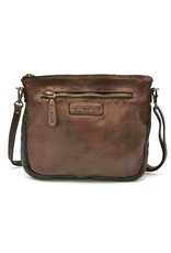 HillBurry Leren Festivaltasjes, heuptassen en riemtassen - Hillburry Schoudertas-Clutch Gewassen Leer bruin