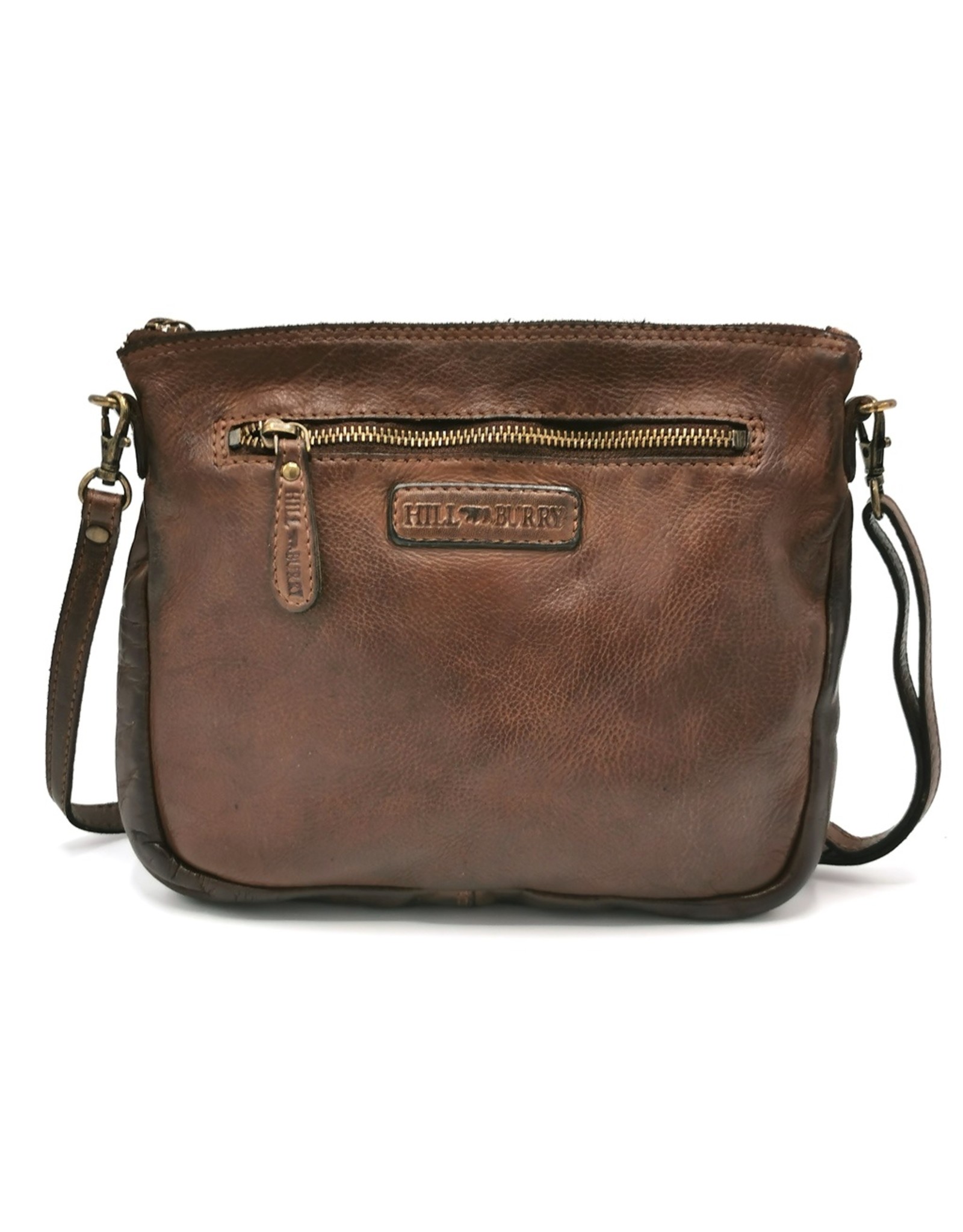 HillBurry Small leather bags, clutches and more - Hillburry Shoulder Bag - Clutch Washed Leather brown