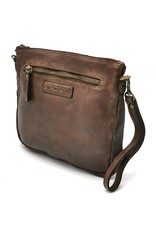 HillBurry Leren Festivaltasjes, heuptassen en riemtassen - Hillburry Schoudertas-Clutch Gewassen Leer bruin