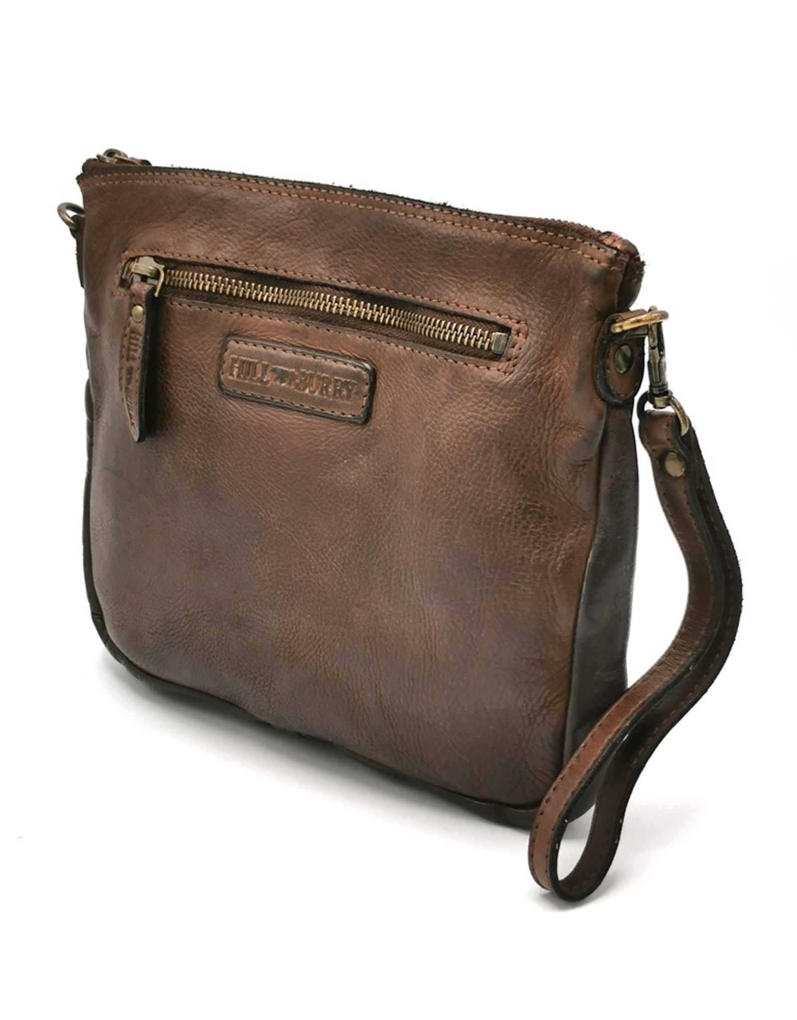 HillBurry Small leather bags, clutches and more - Hillburry Shoulder Bag - Clutch Washed Leather brown