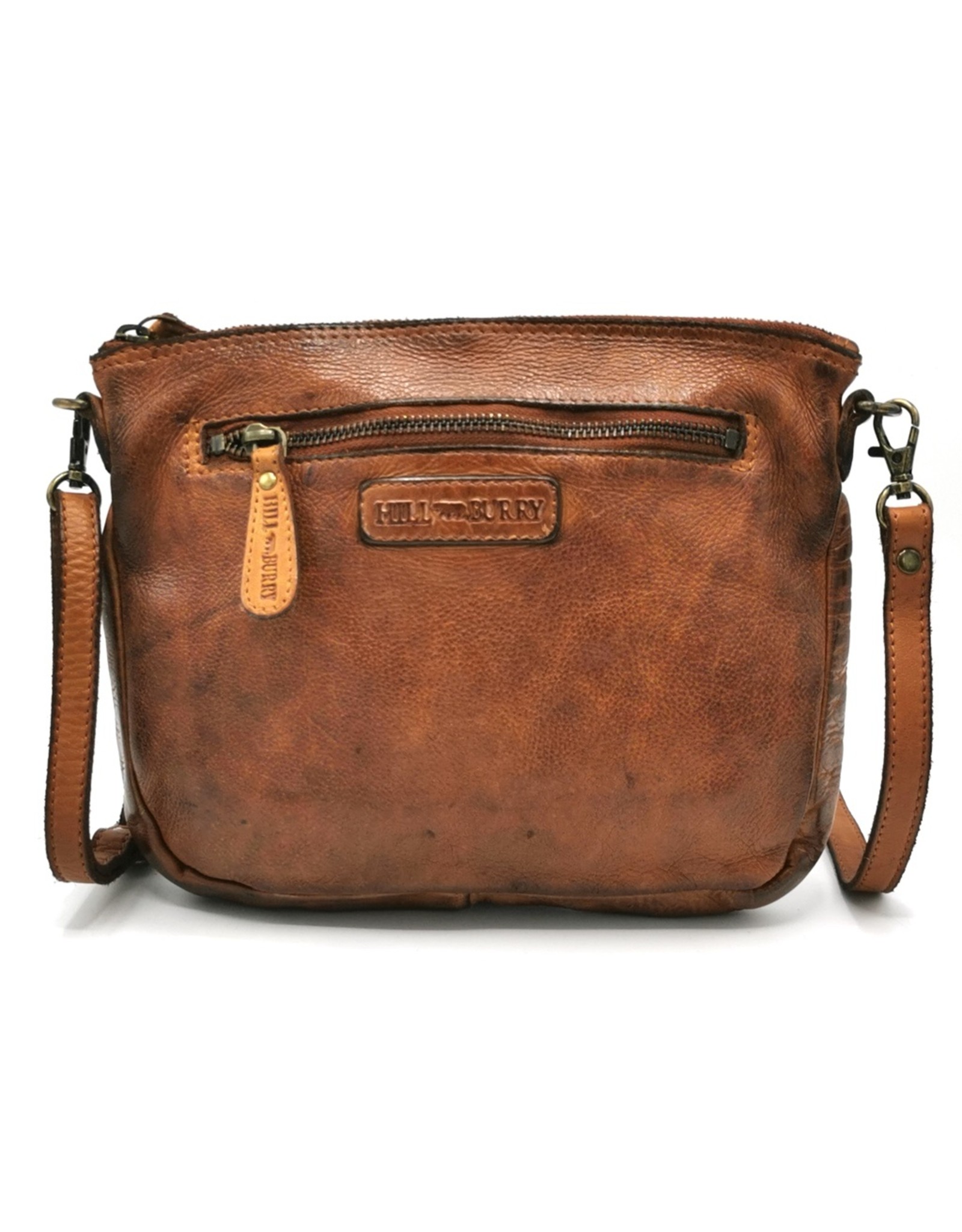 HillBurry Small leather bags, clutches and more - Hillburry Shoulder Bag - Clutch Washed Leather tan