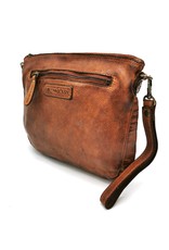 HillBurry Leren Festivaltasjes, heuptassen en riemtassen - Hillburry Schoudertas-Clutch Gewassen Leer tan