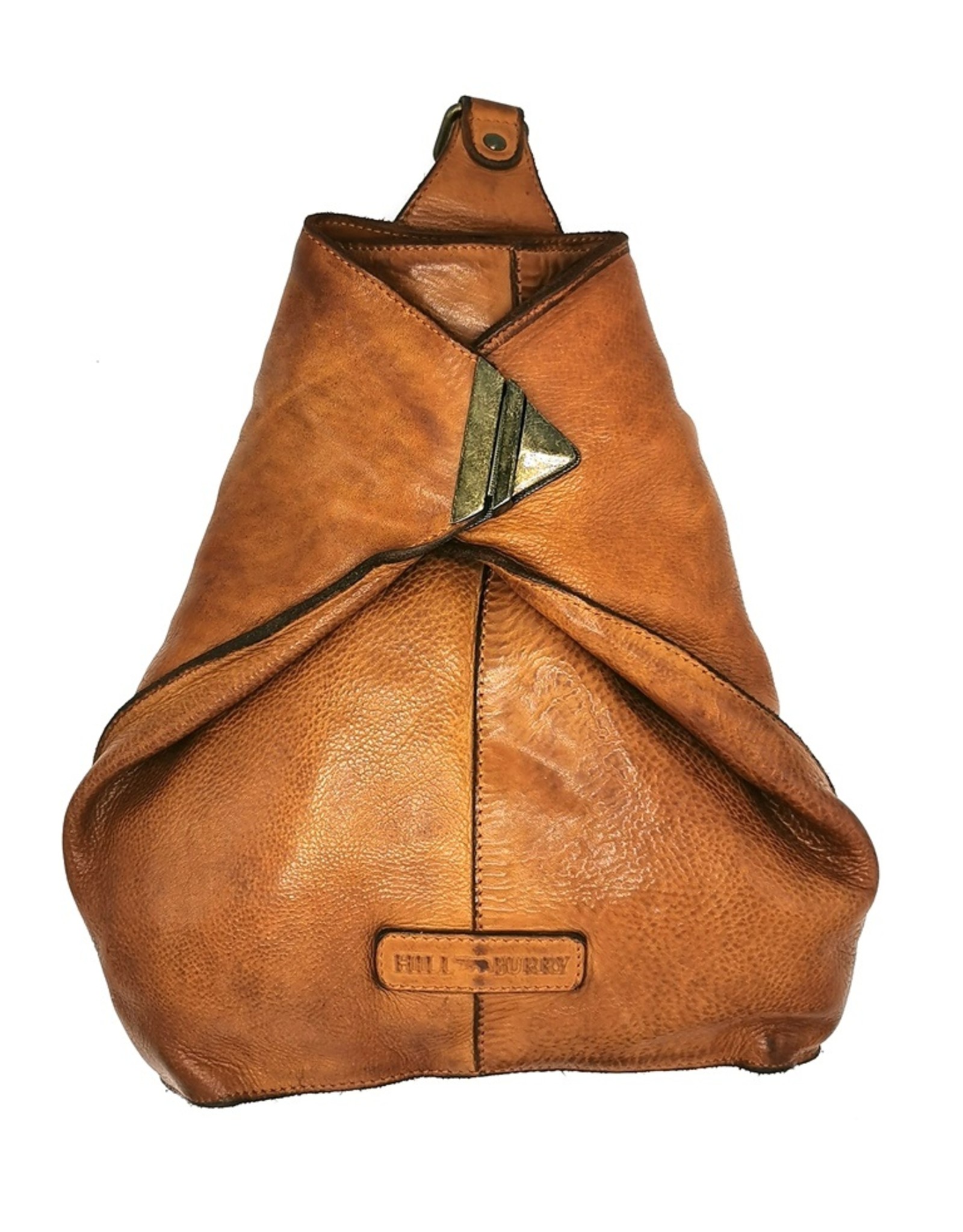 HillBurry Leather backpacks Leather shoppers - HillBurry Crossbody-Sling bag Washed Leather tan