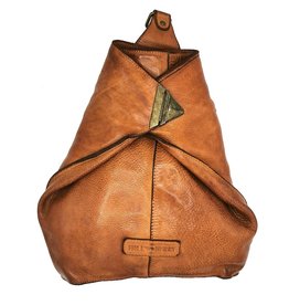 HillBurry HillBurry Crossbody-Sling bag Washed Leather tan