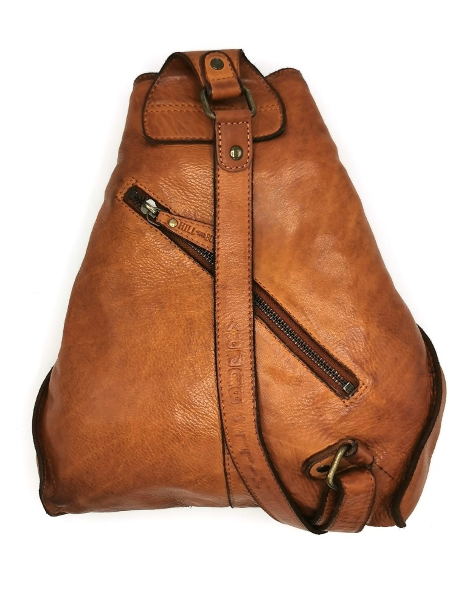 HillBurry Leather backpacks Leather shoppers - HillBurry Crossbody-Sling bag Washed Leather tan