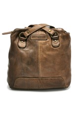 HillBurry Leather backpacks Leather shoppers - HillBurry backpack-shoulder bag washed leather (Taupe)