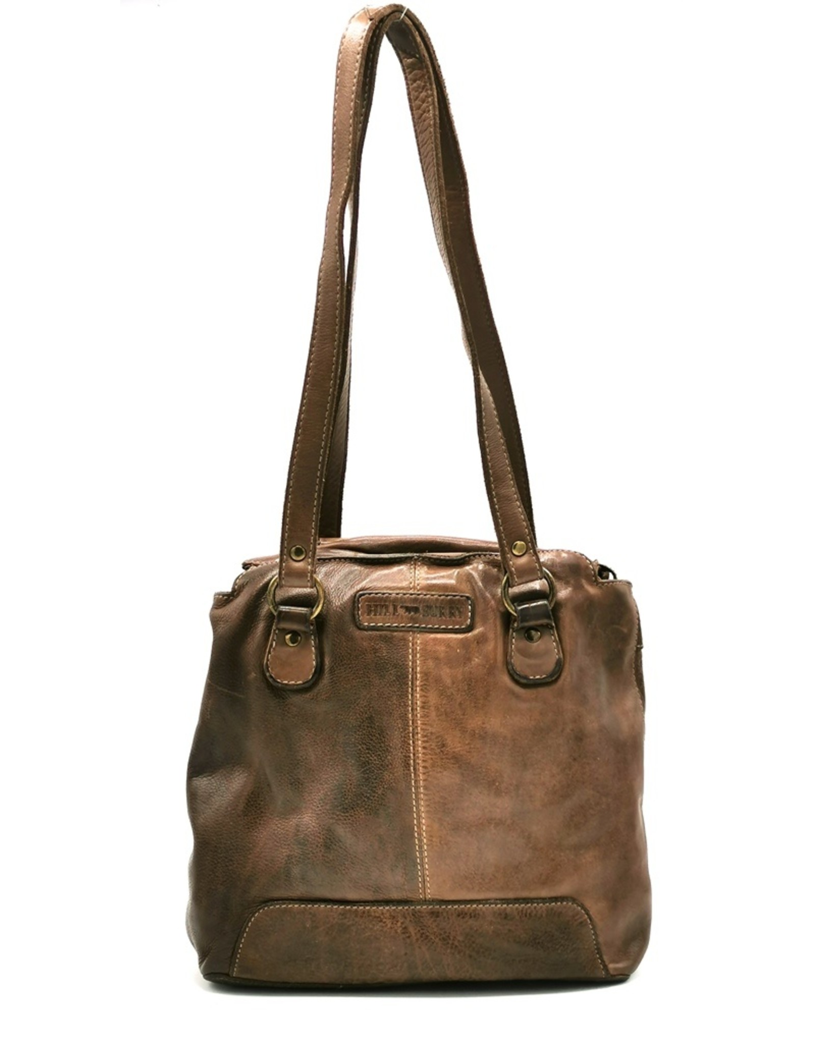 HillBurry Leather backpacks Leather shoppers - HillBurry backpack-shoulder bag washed leather (Taupe)